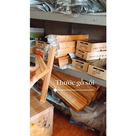 Thước kẻ gỗ sồi 30cm