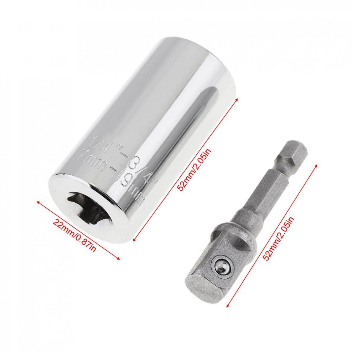 ChgImposs 7-19 Mét Ổ Cắm Adapter Chủ Mở Rộng Mô-men Xoắn Cờ Lê Head Set Điện Khoan Bit Vít Driver Tool Ratchet Bushing Spanner