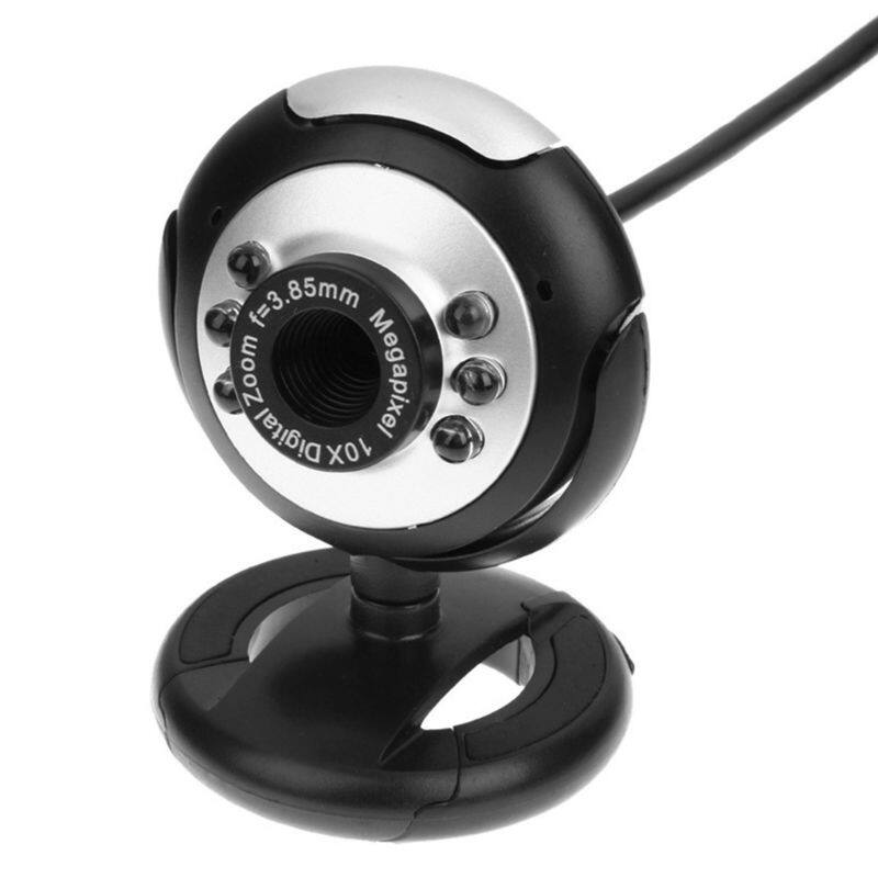 Camera Web USB 2.0 Với 6 Đèn LED Camera Webcam Kẹp Cho Máy Tính Xách Tay Máy Tính Để Bàn Bán Buôn Giao Hàng Bỏ Qua Khâu Vận Chuyển