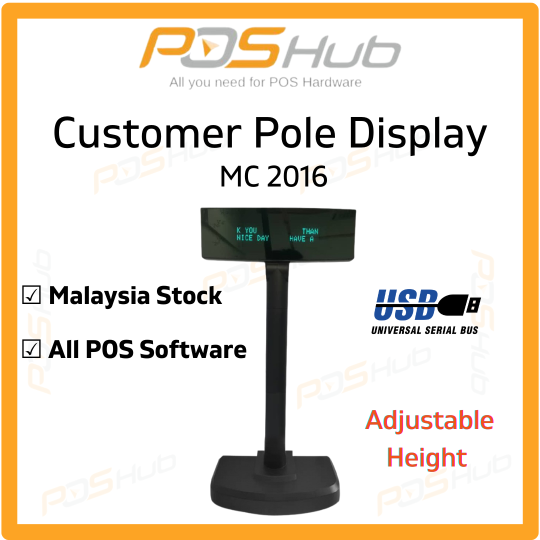 Pos Customer Pole Pos Vfd Display Usb Mc2016 For All Pos Software Lazada Pos Customer Pole Pos Vfd Display Usb Mc2016 For All Pos Software Lazada