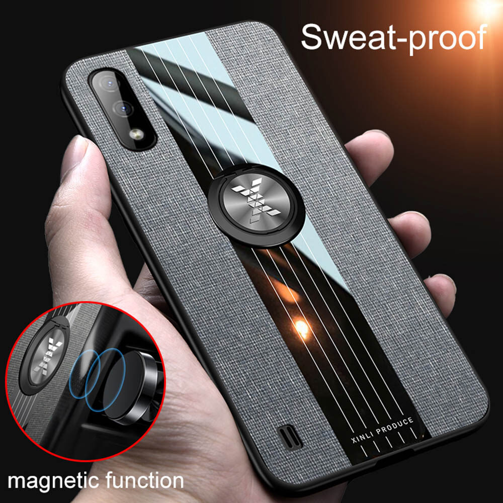 LEEWINDA For Samsung Galaxy A01 Phone Case, Leather Armor Cases Ring bracket Cover Shell