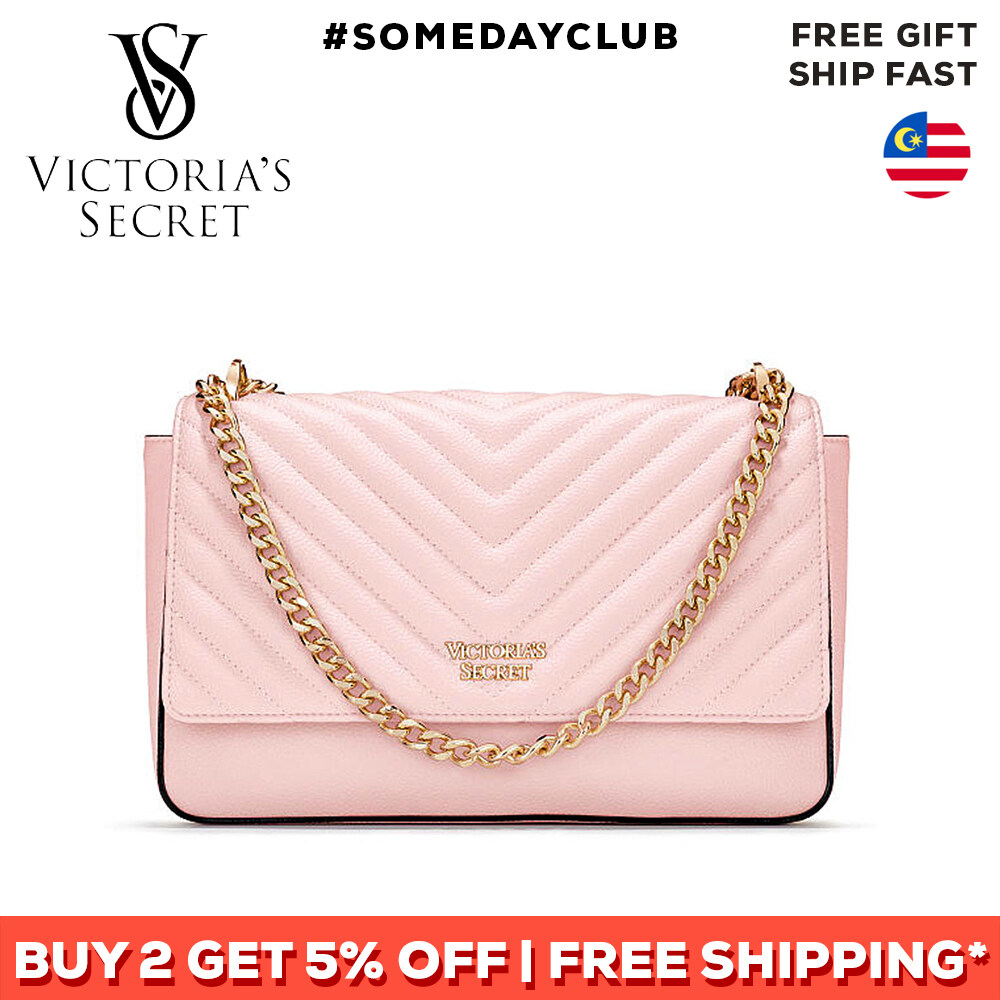 Victoria secret chevron quilted shoulder online bag