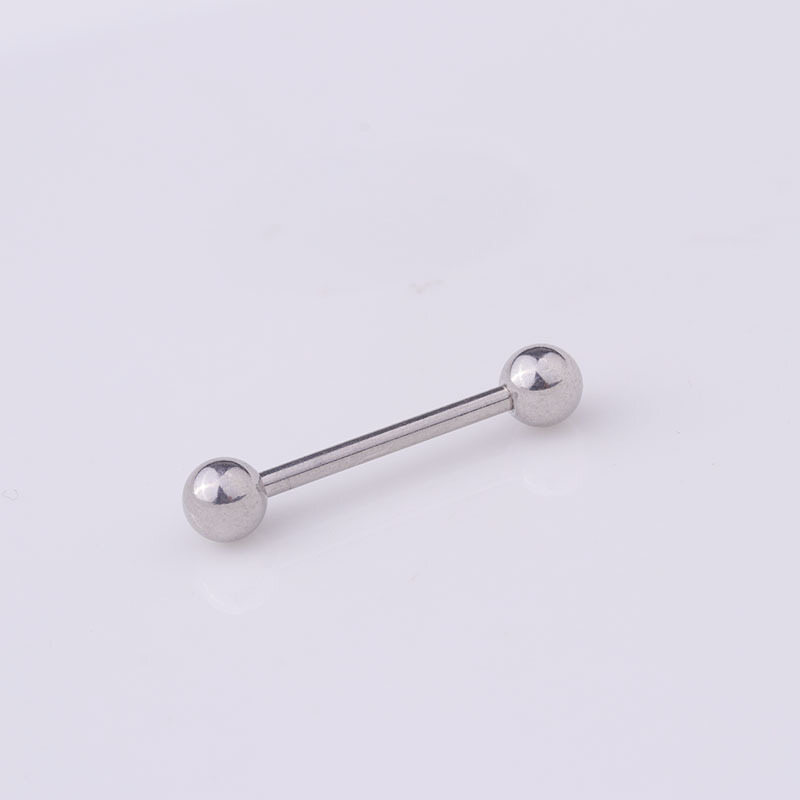 1PC Stainless Steel Tongue Pierced Barbell Body Piercing Jewelry Percing Tongue Studs Barbell Bars Ring