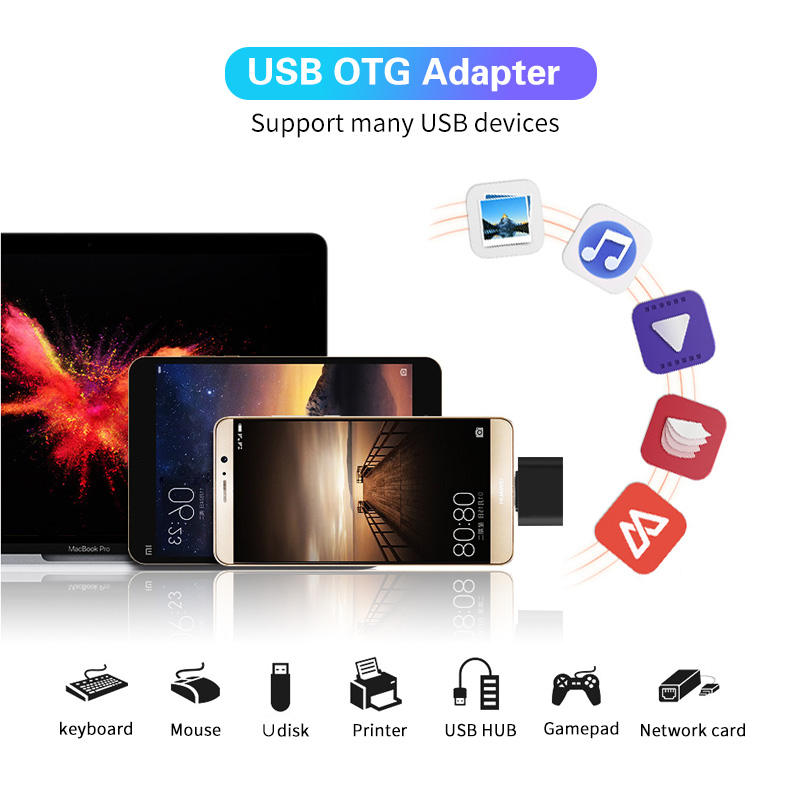 ECILY Bộ Chuyển Đổi OTG Type C Sang Usb Bộ Chuyển Đổi Điện Thoại Micro Usb 2.0 Bộ Chuyển Đổi Điện Thoại Thông Minh Usb Máy Tính Xách Tay Sang Chuột Usb Tay Cầm Chơi Game Ổ Đĩa Flash Đầu Cắm Otg