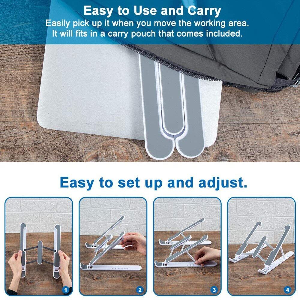 [HOT Y&] Foldable Laptop Stand Portable Notebook Support Base Holder Adjustable Riser Cooling Bracket for Laptop & Tablet Accessories