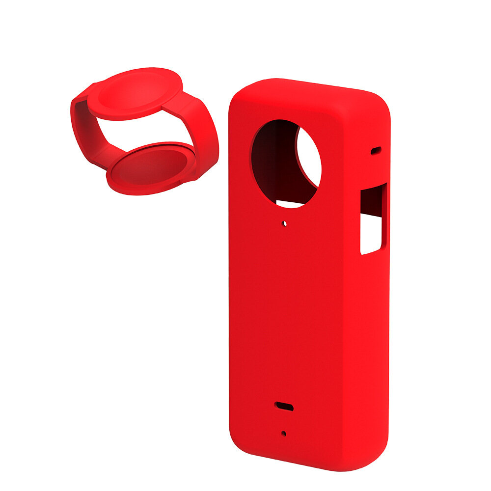 For Insta360 One X3 Silicone Case Body Lens Protective Cover Anti-Slip Anti-Scratch