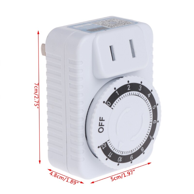 Công Tắc Phích Cắm Cơ Treo Tường 12 Giờ AC 220V Ổ CẮM HẸN GIỜ, Điều Khiển Thiết Bị Gia Dụng