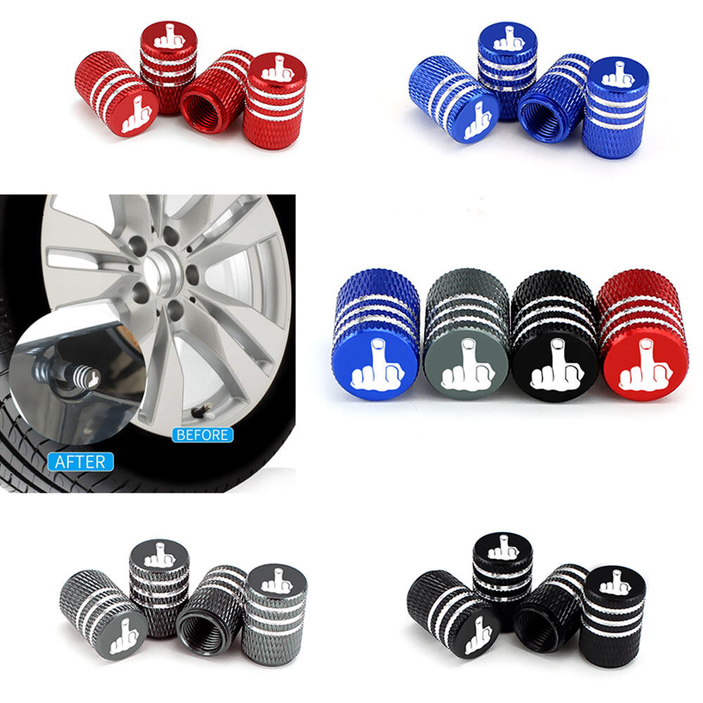 4ชิ้น/เซ็ตวาล์วรถยนต์หมวกอลูมิเนียมฝากันฝุ่นรถยนต์ก้านล้อยางAir Valve Caps