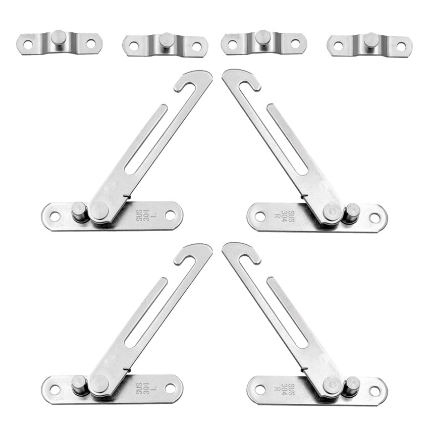 4 Pack Window Restrictor Locks Window Restrictor Hook Steel Lock Restrictor with Screws for