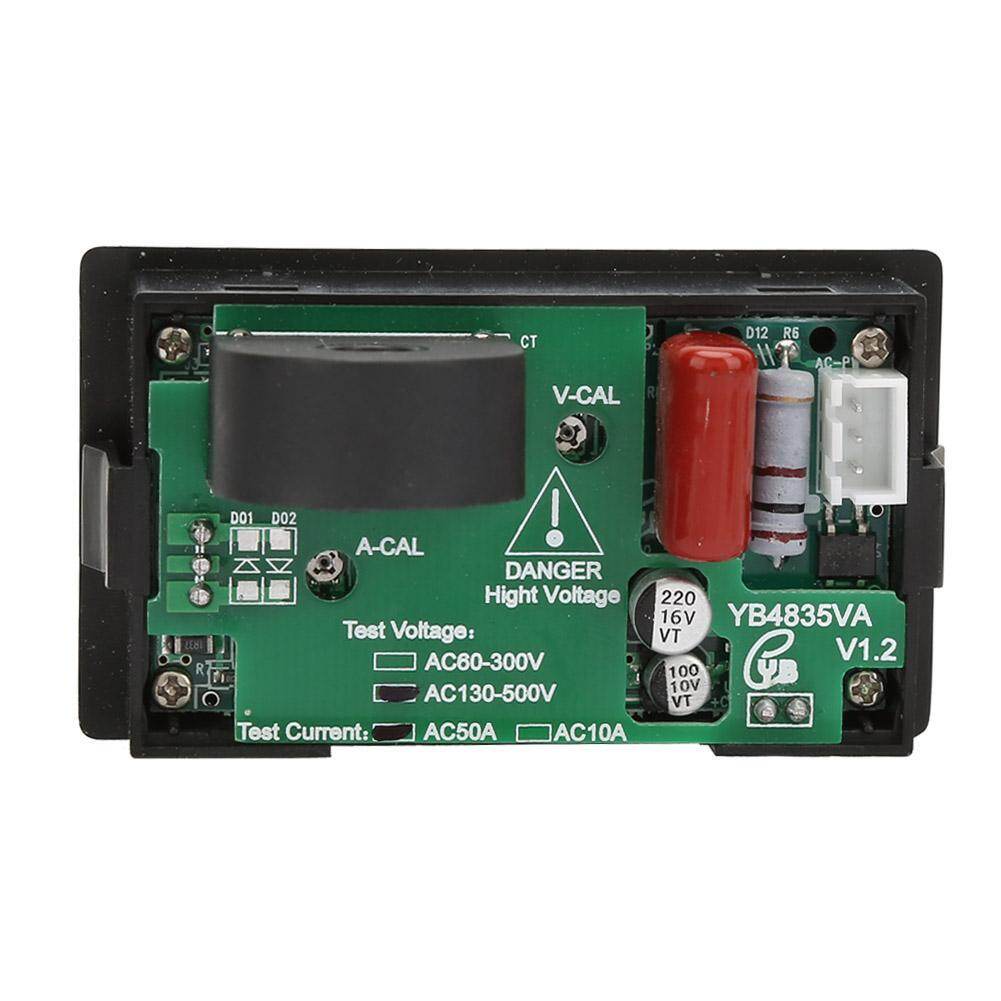 YB4835VA Digital Display AC 500V/50A LED Ampere Meter Voltmeter