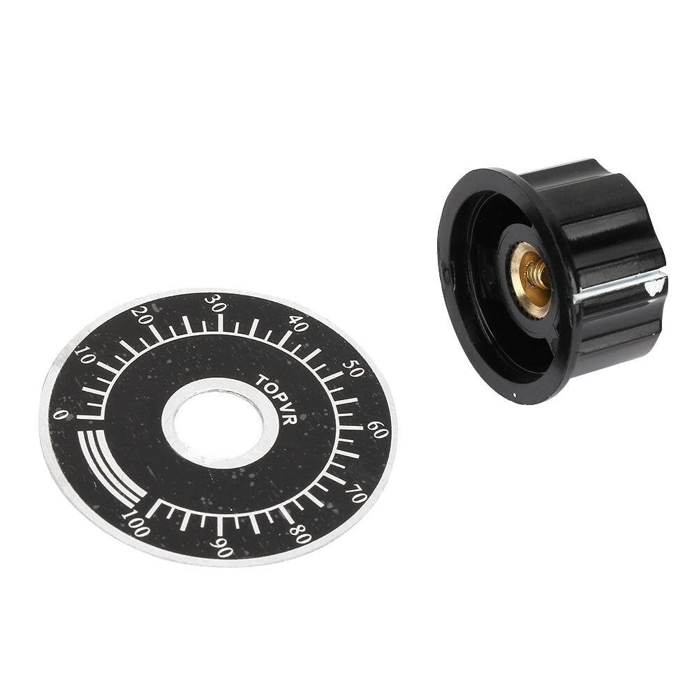 MF-A03 Potentiometer Knurled Knobs Volume Control Cap + Digital Dial Potentiometer Scale Plate Scale Plate