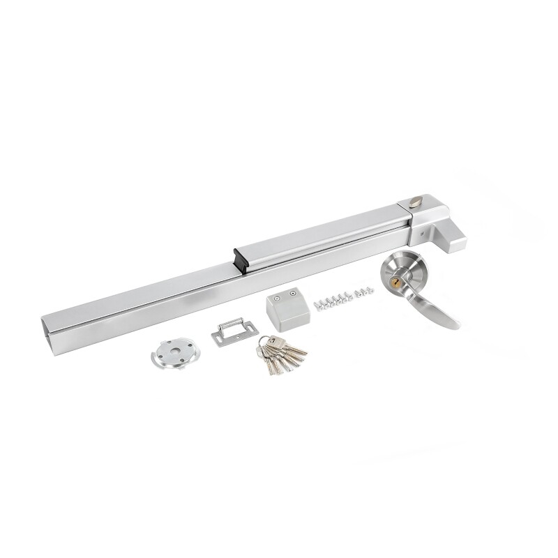 Door Push Bar Panic Exit Device With Exterior Handle Lever Commercial