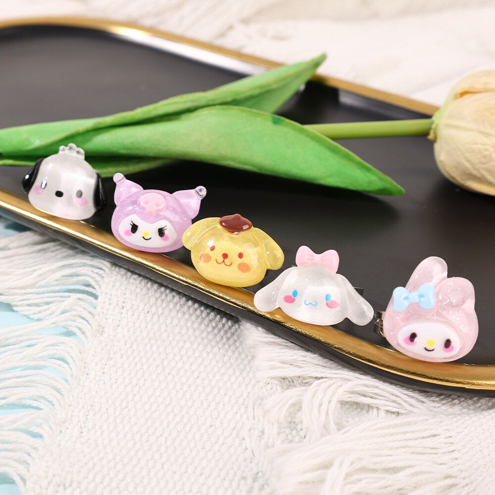 Nhẫn Đôi Nhẫn Đeo Tay Dòng Sanrio Flash Cinnamoroll Kuromi Anime Trong Suốt Dễ Thương Hở Điều Chỉnh Được Hoạt Hình Dễ Thương