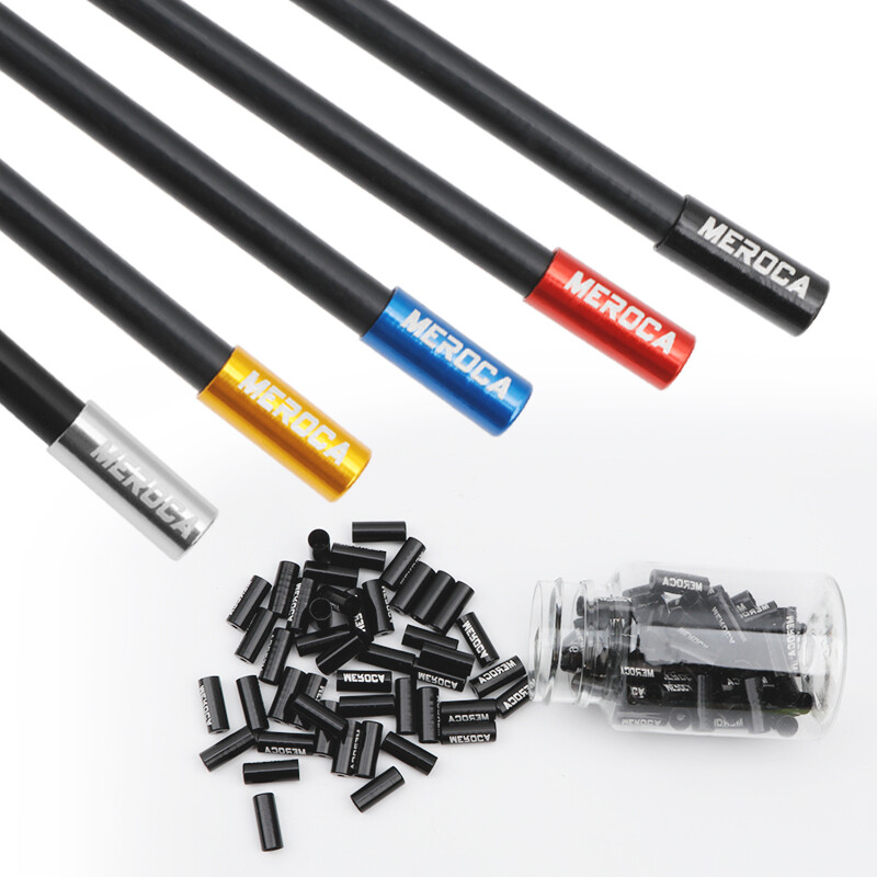 MEROCA 10 Chiếc Nắp Đầu Cáp Xe Đạp Nắp Phanh Tốc Độ Thay Đổi 4MM/5MM Bằng Hợp Kim Nhôm Cho Xe Đạp Leo Núi