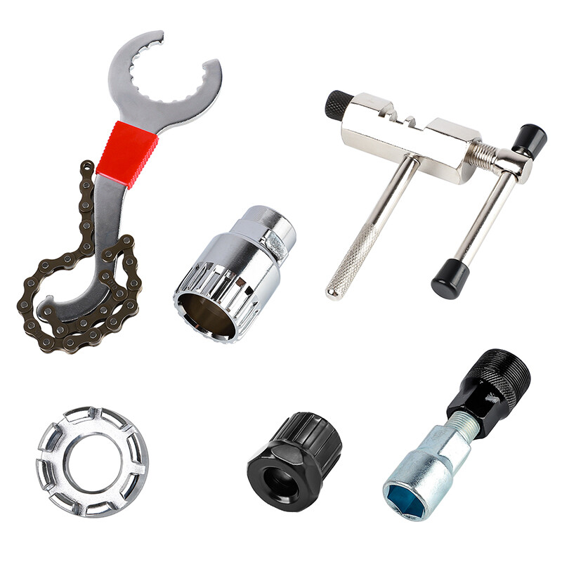 West Biking Multifunctional Bicycle Repair Tool Kits Chain Breaker Flywheel Remover Crank Puller Wrench MTB Road Bikes Maintenance Tools Bicycle Accessories