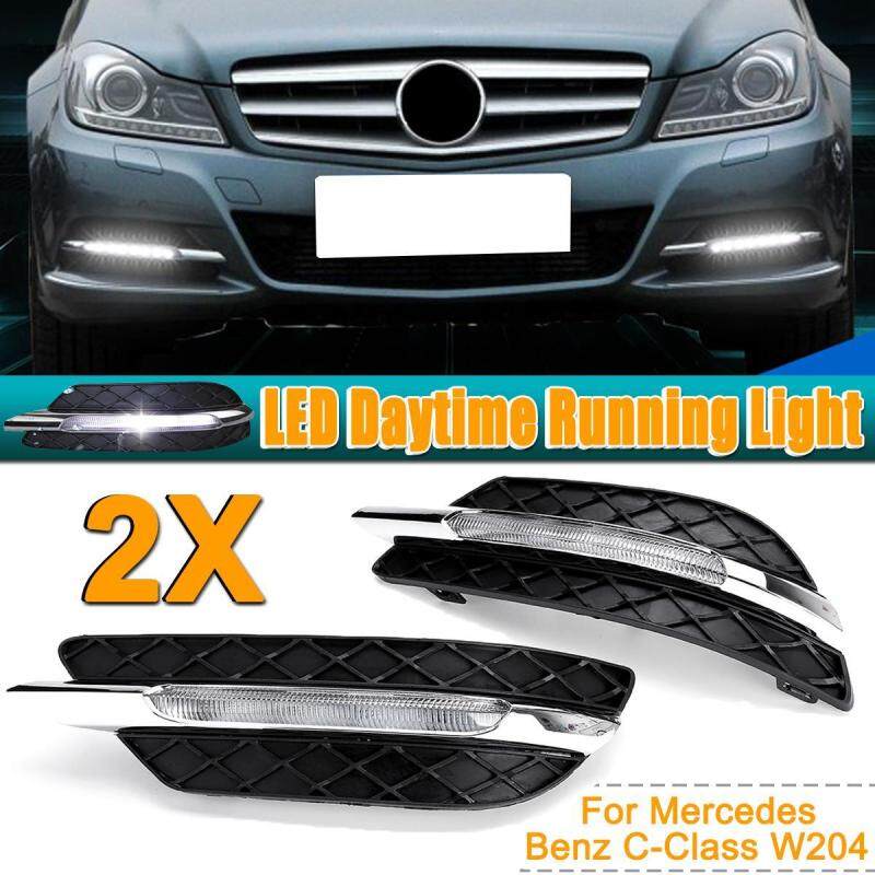 2 Chiếc Đèn LED Chạy Ban Ngày Đèn Chạy Sương Mù Đèn Chạy Ban Ngày Cho Mercedes Benz W204 C-Class 2011-2013 2048803224/2048803324/Mb539117/Mb1038117