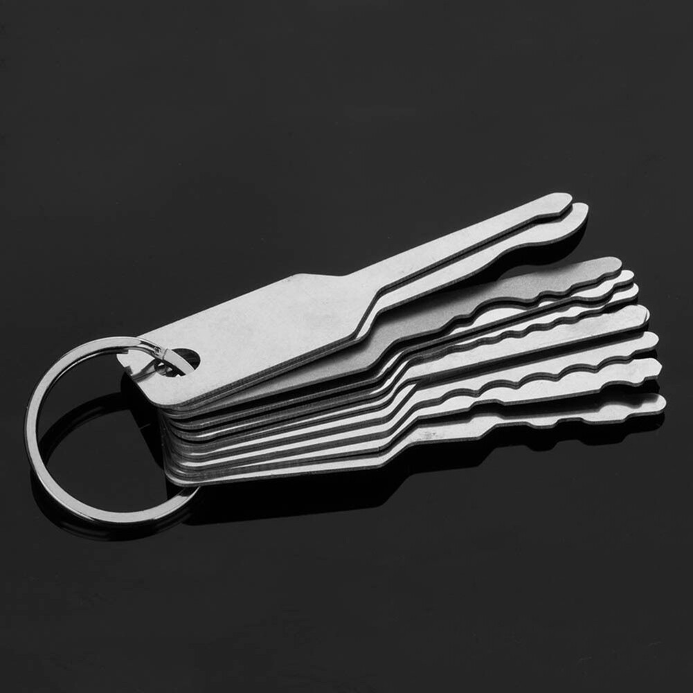 Farfi 10 Pcs Keys Lock Pick Set for Double Sided Car Lock Opener Auto Locksmith Tool
