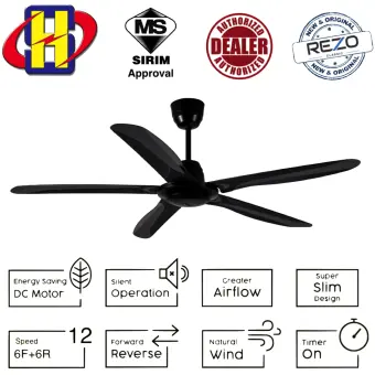 Rezo Ceiling Fan Zeron 56 5b Dc Motor 12 Speed F6 R6 5 Blades