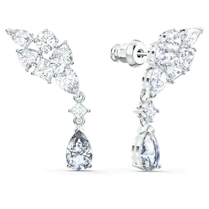 Ennis Deluxe Cluster Mixed Earrings Temperament Geometric Crystal Tassel Earrings Crystal Earrings Women