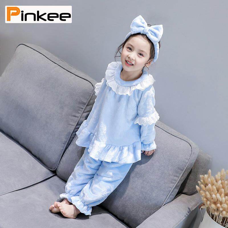 Nơi bán Pinkee Bé Gái Dép Nỉ Bộ Đồ Ngủ Bộ Ấm Nỉ mặc Nighties Homewear