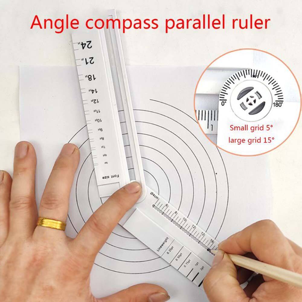 MMLUCK Simple Style Stationery Supplies Angle 30cm Drawing Tool Protractor Compass parallel Ruler Rectangle Ruler