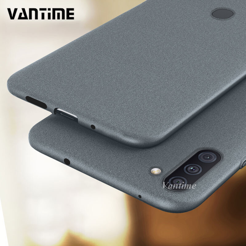 Vantime for Samsung Galaxy A11 Case Ultra Slim Soft Sandstone Matte Anti-sweat Non-slip Casing Phone Back Cover
