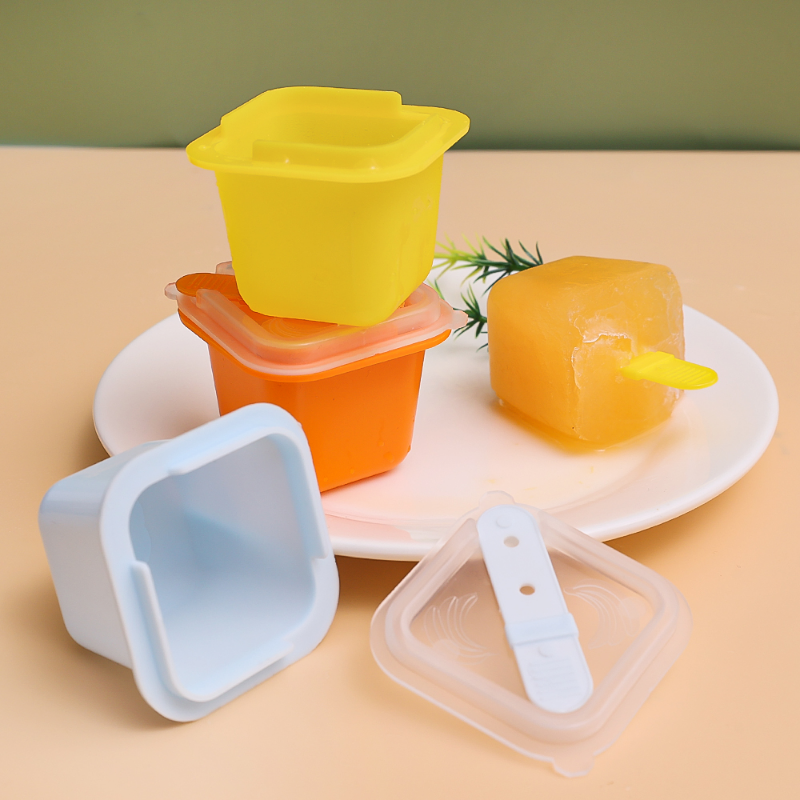 Silicone Ice Cube Mold Square Single Ice Tray Mold Food Grade Reusable Ice Maker Ice Cream Tools