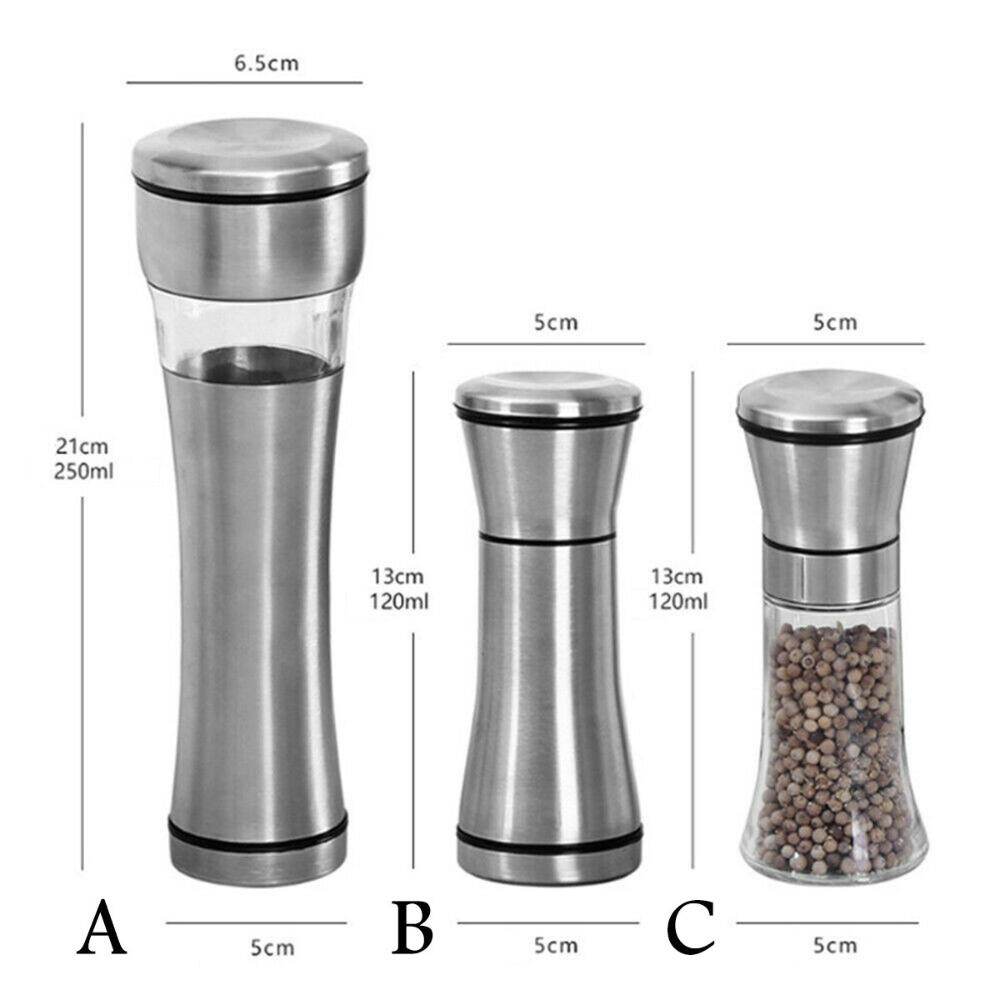 TR7UY56HGKTYURE Adjustable Grinding Refillable Manual Pepper Grinder Spice Mill Kitchen Tools Grinder Mill