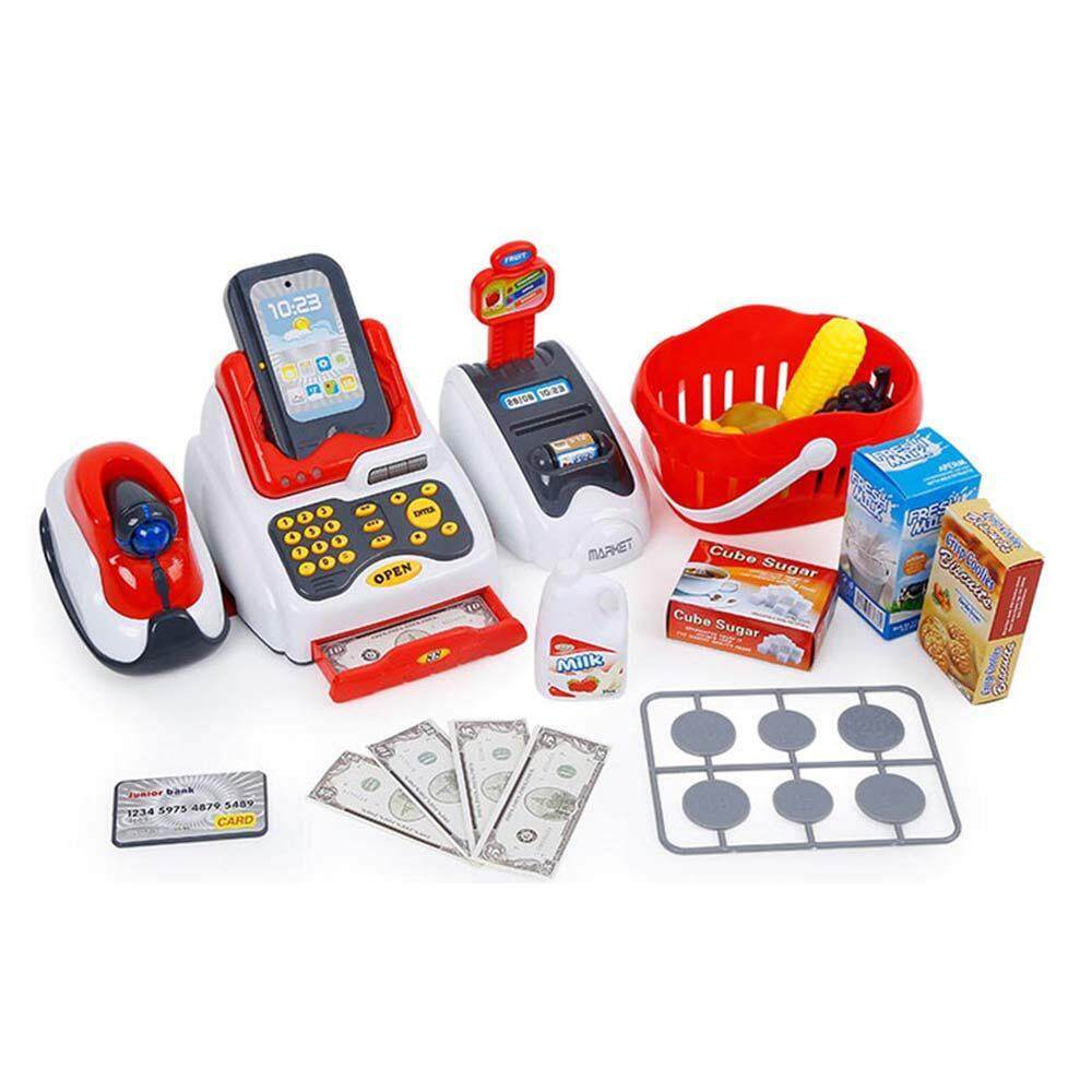 WithRitty Toy Cash Register with Checkout Scanner,Fruit Card Reader, Credit Card Machine,