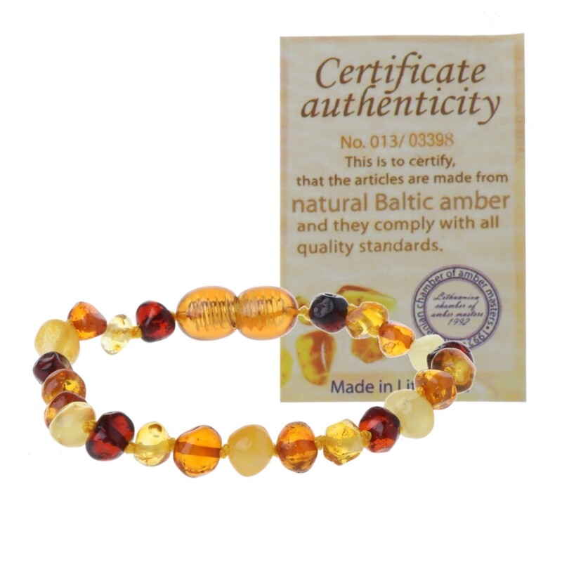 Genuine Baltic Amber Teething Bracelet Raw and Anklet Baby Beads for Teethers