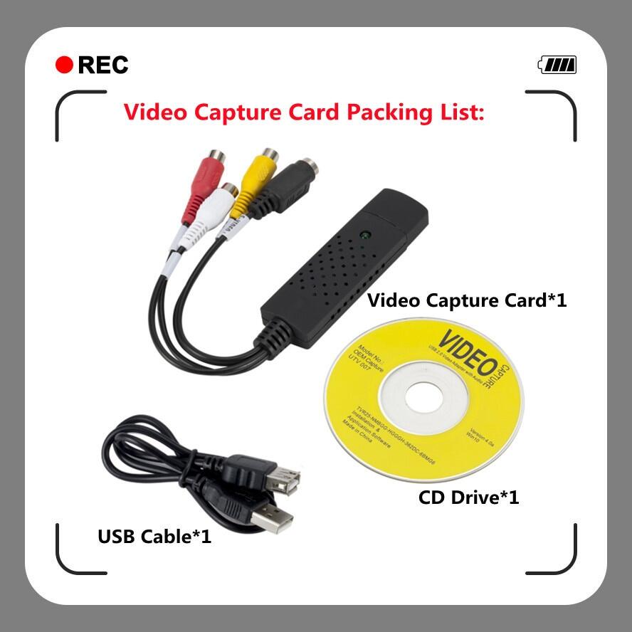 VHS To Digital Converter USB 2.0 Video Converter Audio Capture Card VHS