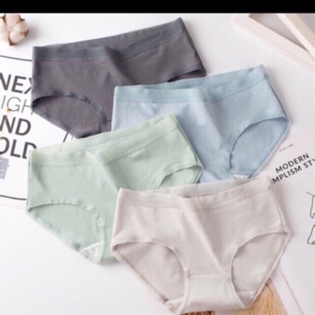 Lố 10 quần lót cotton cạp ren mịn mát
