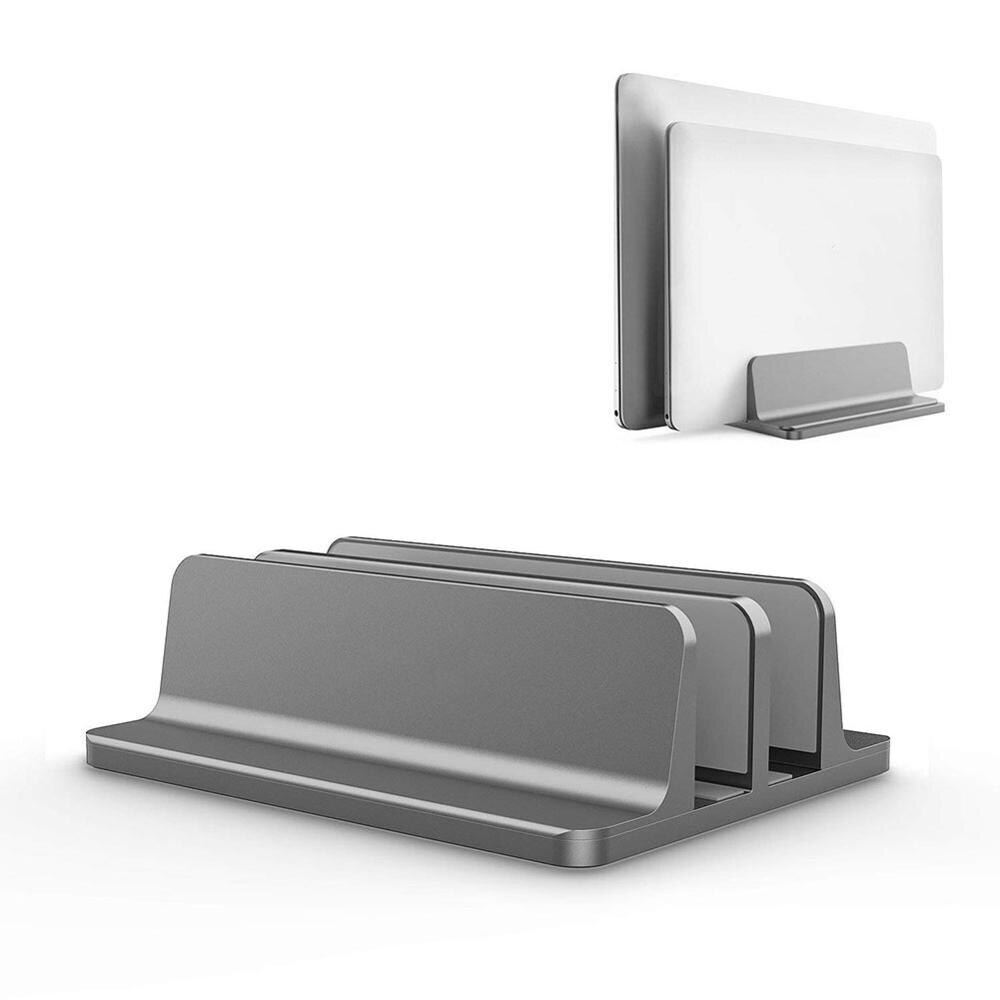 Vertical Laptop Stand for Macbook Air Pro Desktop Double Desktop Stand Holder with Adjustable Dock (Up to 17.3 Inch) L30  r57