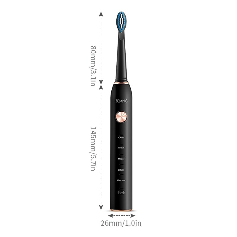 {hot} Usb Electric Toothbrushes Sonic Toothbrush - Black White Aliexpress