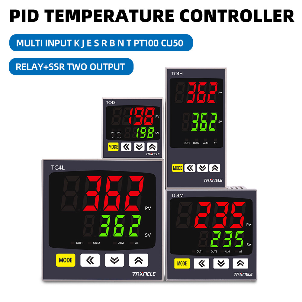 Digital PID Thermostat Dual Output Universal Input TC4S TC4H TC4L TC4M Temperature Controller Regulator SSR Relay 110VAC 220V