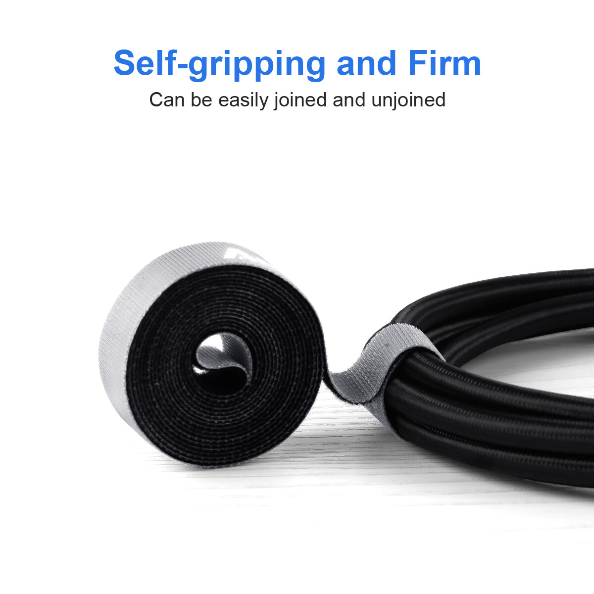 Ampcom 5M Khóa Dán Tie Bộ Kẹp Giữ Dây Cáp Máy Cuộn Dây Tai Nghe Cài Chủ Dây Chuột Bảo Vệ Cáp HDMI Quản Lý Cho Iphone Samsung Xiaomi