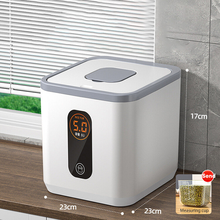 Rice bucket food grade insect-proof moisture-proof sealed household rice tank flour rice storage storage box