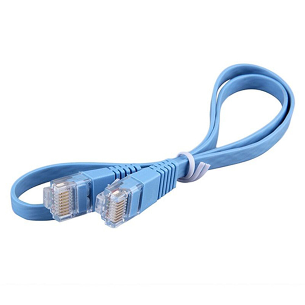 1Pc RJ45 CAT6 8P8C Flat Ethernet Patch Network Lan Cable 0.5m Cable for Computer