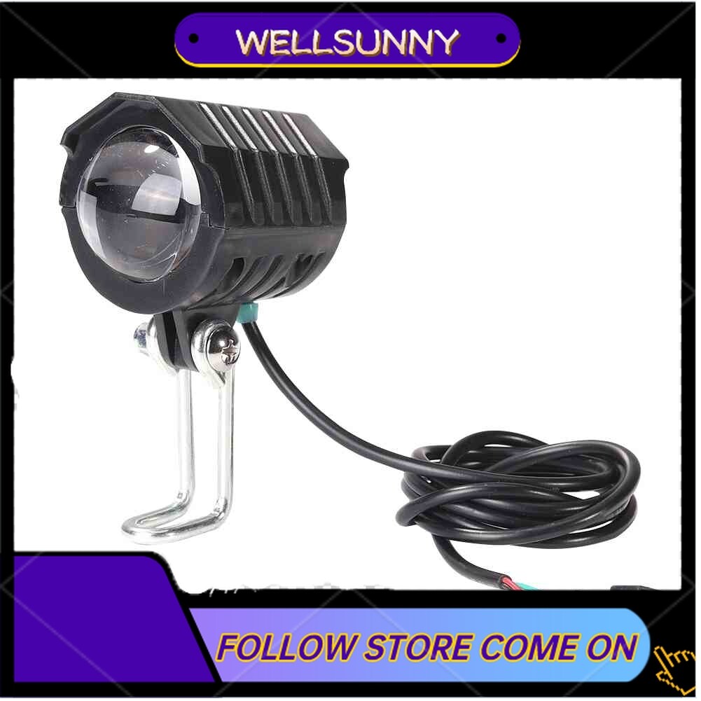 Ebike E-Bike 36V 48V 60V 80V Electric Bicycle Light with Horn Waterproof Scooters Motorcycle Headlight Horn Set Front Headlight