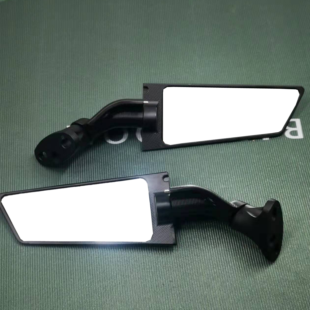 Large-view motorcycle aluminum alloy rotating fixed wind wing rearview ...