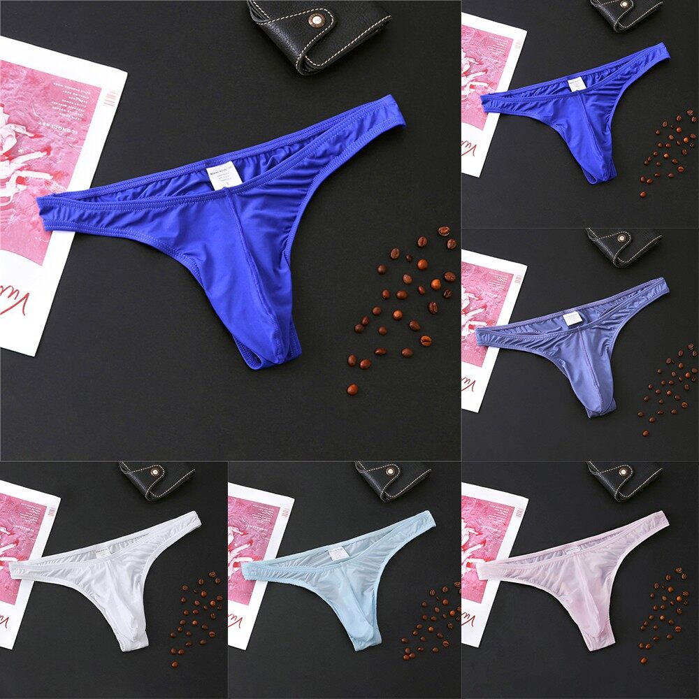 Translucent Men Briefs Breathable Underpants Bulge Pouch Underwear Convex