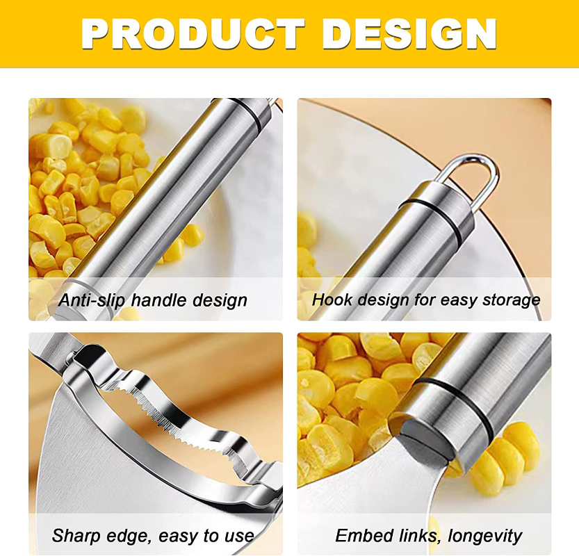 Stainless Steel Corn Stripper Corns Threshing Corn Thresher Stripper Peeler Corn Kerneler Peeler Fruit Vegetable Kitchen Gadgets