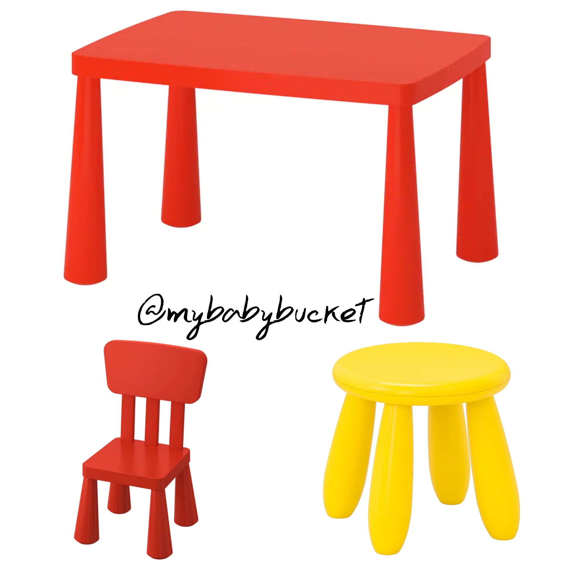 IKEA MAMMUT Children's Indoor Outdoor Table Chair Set Lazada