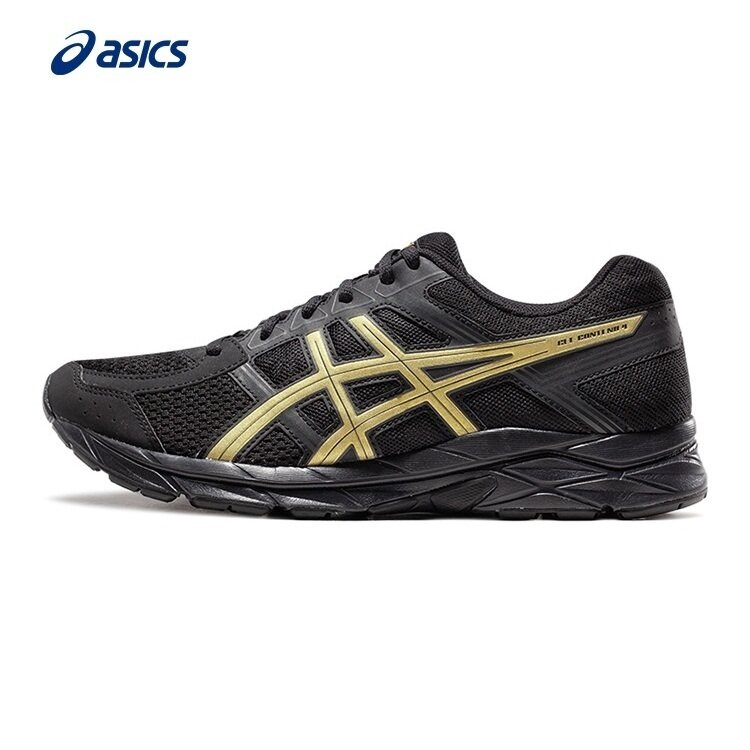 Black and gold asics running shoes best sale