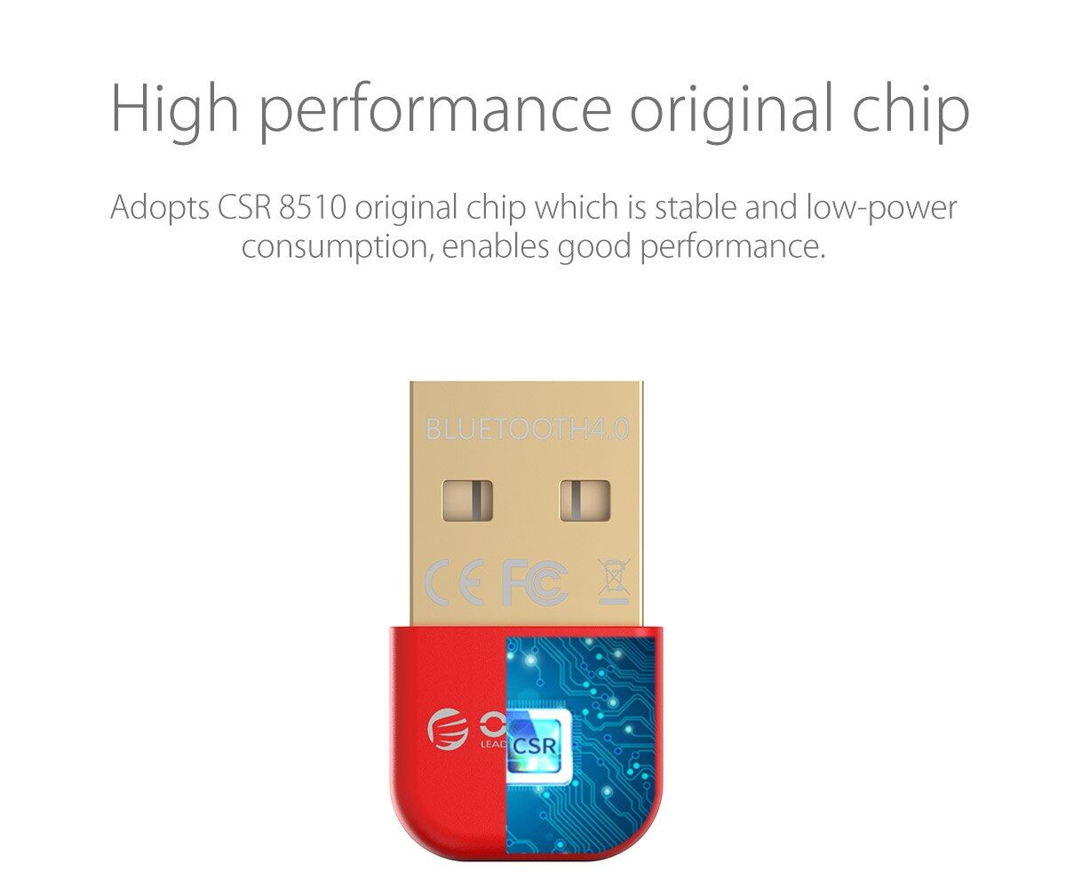 ORICO USB Bluetooth tương thích bộ chuyển đổi thiết bị ngoại vi 4.0 Bộ thu tín hiệu âm thanh transmitter cho máy tính để bàn loa chuột không dây