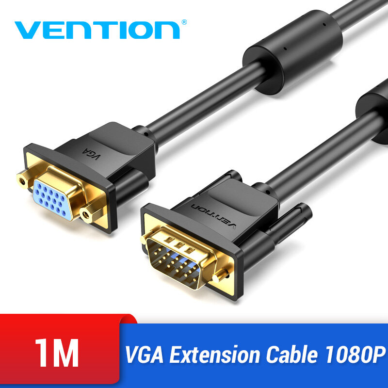 Vention VGA Extension Cable 1080P VGA Male to Female Extender Cable 1m 1.5m 2m 3m 5m for Computer Projector Monitor Extender VGA