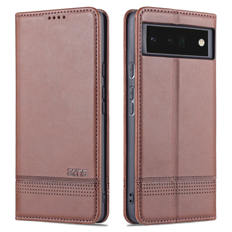 Thinmon for Google Pixel 6/Pixel 6 Pro Magnetic Flip Luxury Leather Case for Google Pixel 6/Pixel 6 Pro Wallet Card Slot Holder Phone Case