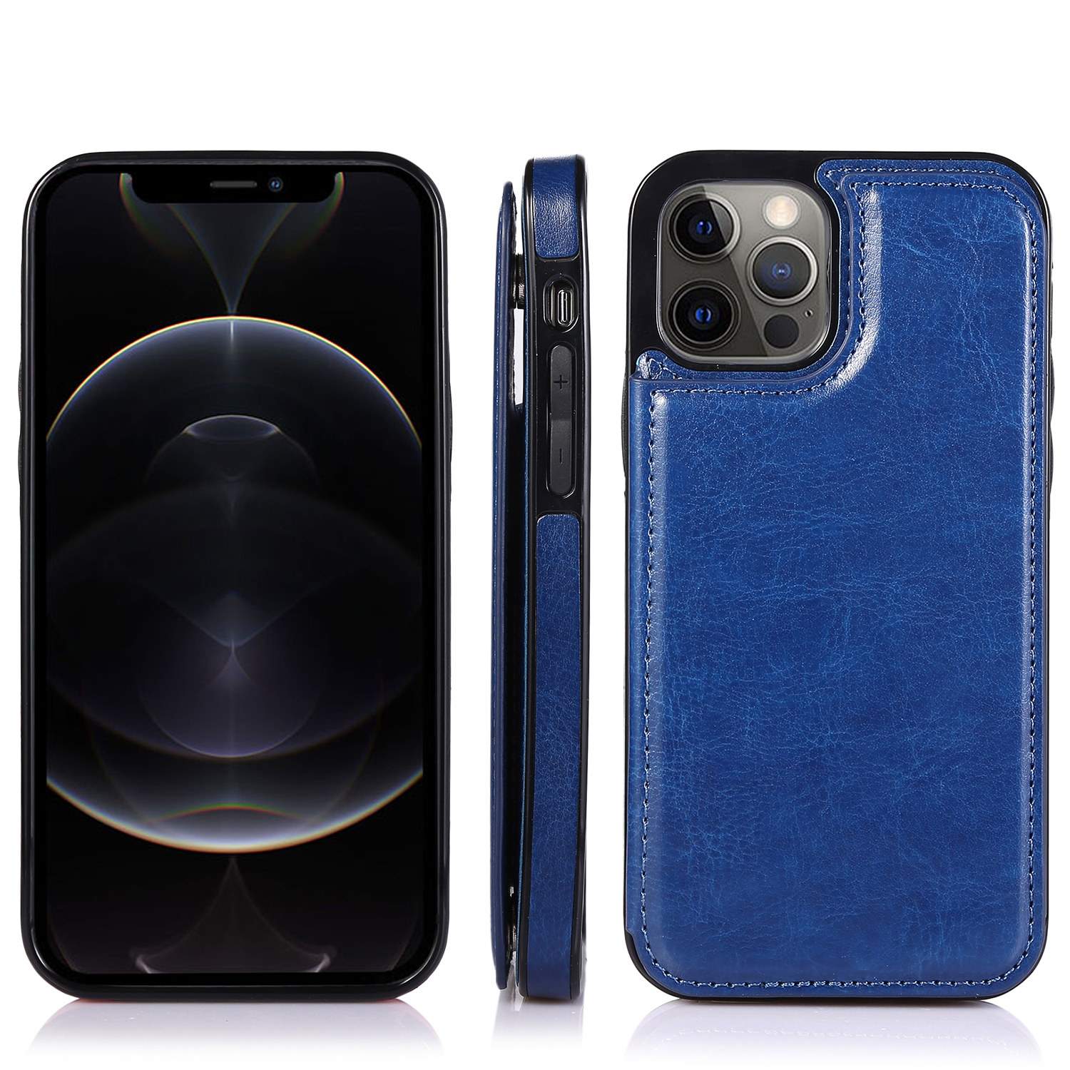 for iPhone 15 Pro Max PU Leather Wallet Case with Card Holder, Double Magnetic Case for iPhone 14 Pro Max/13 Pro/13/12 Pro Max/12 Pro/12/11 Pro Max/11 Pro/11/XS Max/XR/XS/X/7/8/SE 2020/7 Plus/8 Plus