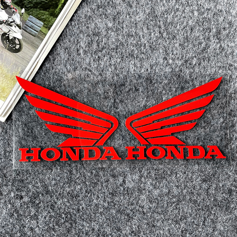 2pcs Honda Motorcycle Reflective Wing Sticker Honda LOGO Fuel Tank Decorative Decal 3D Resin Gel Sticker