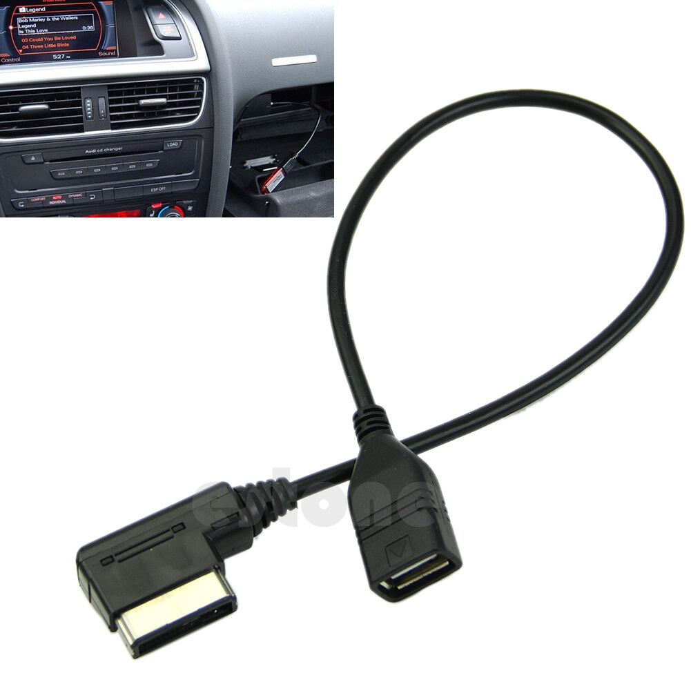 Music interface ami mmi aux to usb adapter cable flash drive for audi car audio